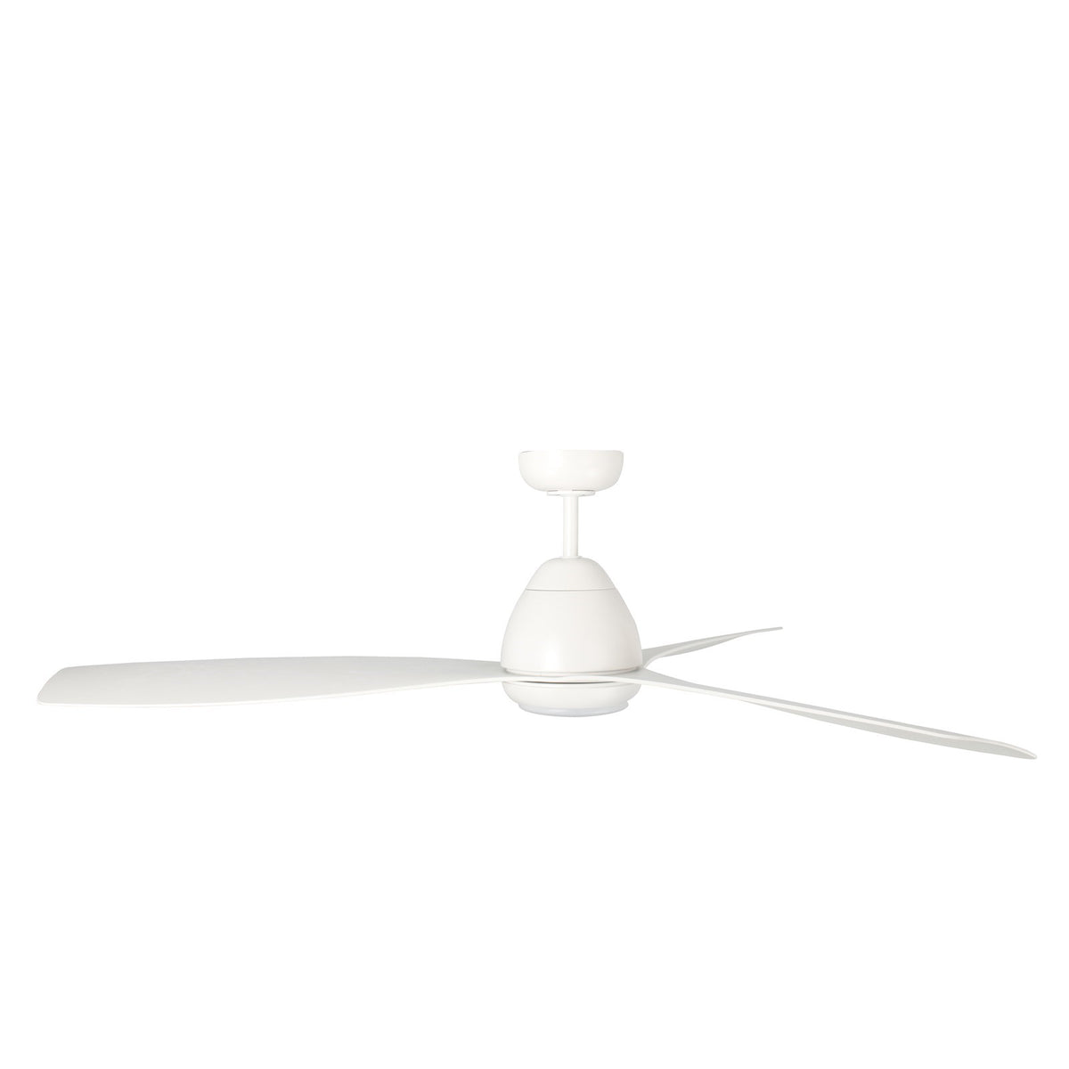 Millennium Lighting Kylpin 60in 3-Blade LED Ceiling Fan | Transitional Matte White and Etched Acrylic | Bedroom & Living Room | Model 1111LED-MWW-MWW