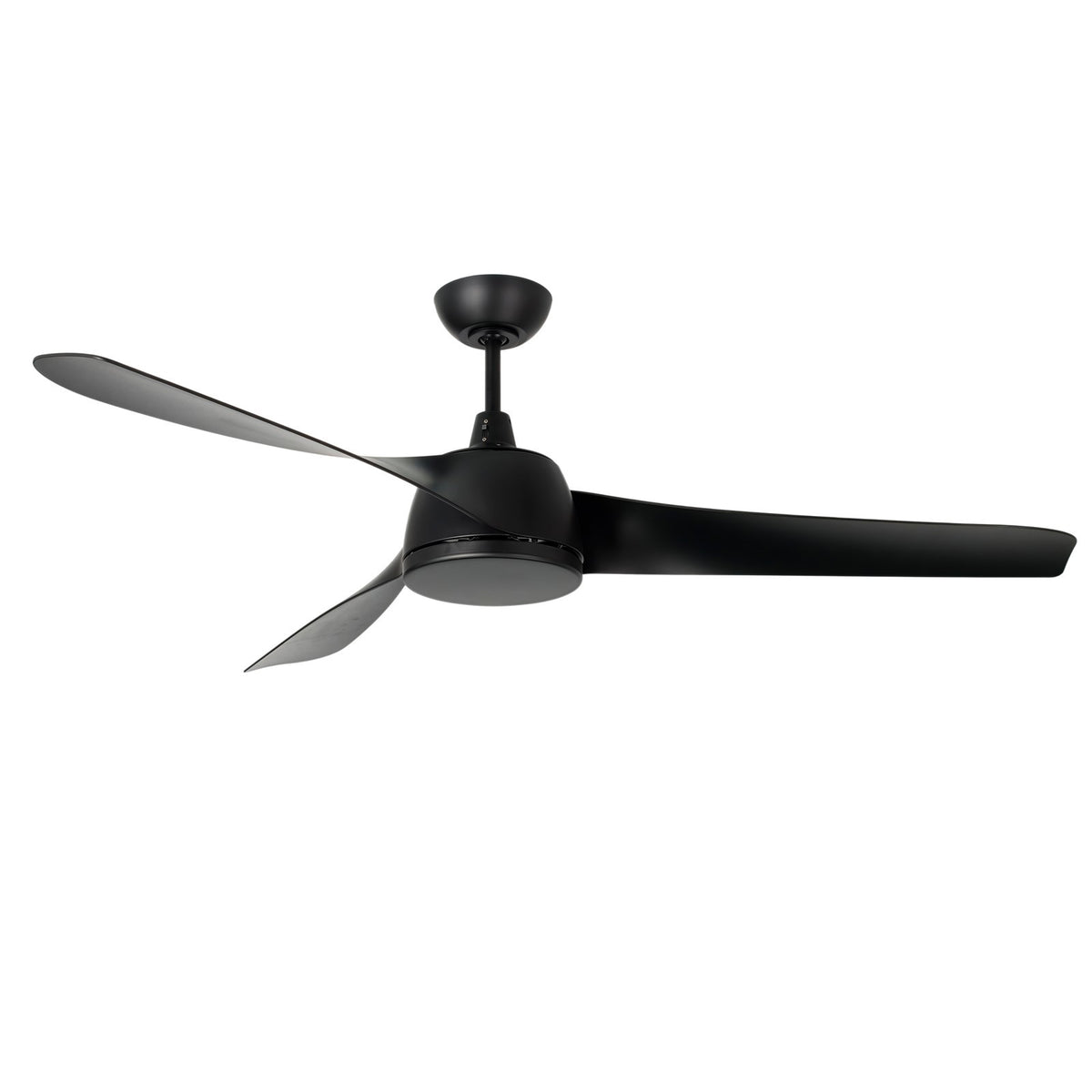 Millennium Lighting Hammerlin 60in 3-Blade Ceiling Fan | Transitional Matte Black and Etched PC | Bedroom & Living Room | Model 1113LED-MBK-MBK