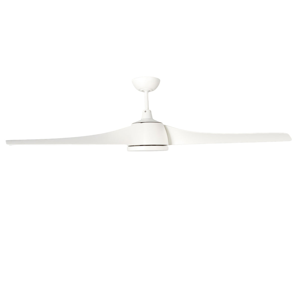 Millennium Lighting Hammerlin 60in 3-Blade LED Ceiling Fan | Transitional Matte White and Etched PC Lens | Living Room | Model 1113LED-MWW-MWW