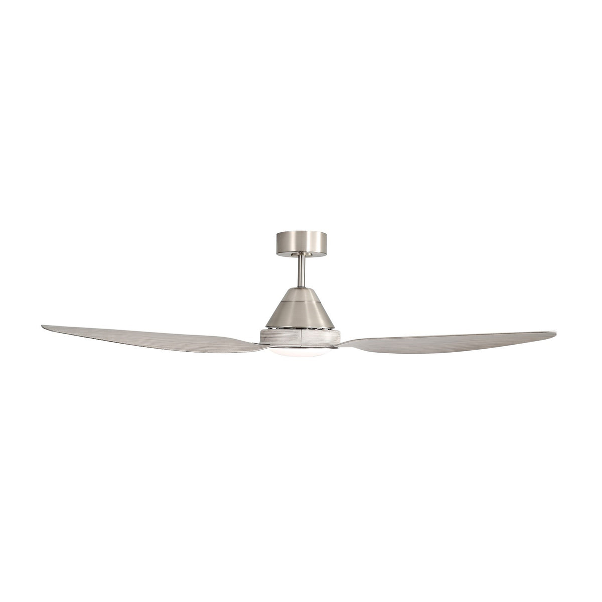 Millennium Lighting Karrston 54in 3-Blade LED Ceiling Fan | Transitional Brushed Nickel and Grey Acrylic Lens | Living Room | Model 1120LED-BN-GR