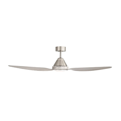 Millennium Lighting Karrston 54in 3-Blade LED Ceiling Fan | Transitional Brushed Nickel and Grey Acrylic Lens | Living Room | Model 1120LED-BN-GR