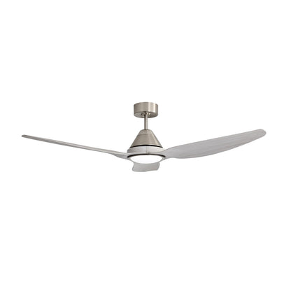 Millennium Lighting Karrston 60in 3-Blade Ceiling Fan | Transitional Brushed Nickel and Grey ABS | Bedroom & Living Room | Model 1121LED-BN-GR