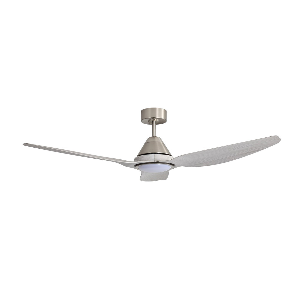 Millennium Lighting Karrston 60in 3-Blade Ceiling Fan | Transitional Brushed Nickel and Grey ABS | Bedroom & Living Room | Model 1121LED-BN-GR