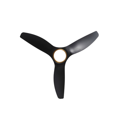 Millennium Lighting Karrston 60in 3-Blade Ceiling Fan | Transitional Brass and Matte Black ABS | Bedroom & Living Room | Model 1121LED-BR-MBK