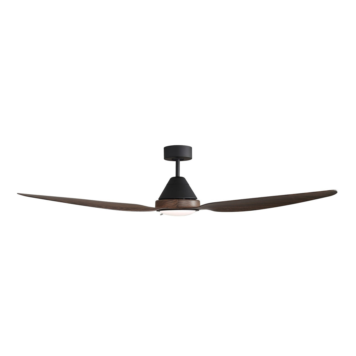 Millennium Lighting Karrston 60in 3-Blade Ceiling Fan | Transitional Matte Black and Walnut ABS | Bedroom & Living Room | Model 1121LED-MBK-WT