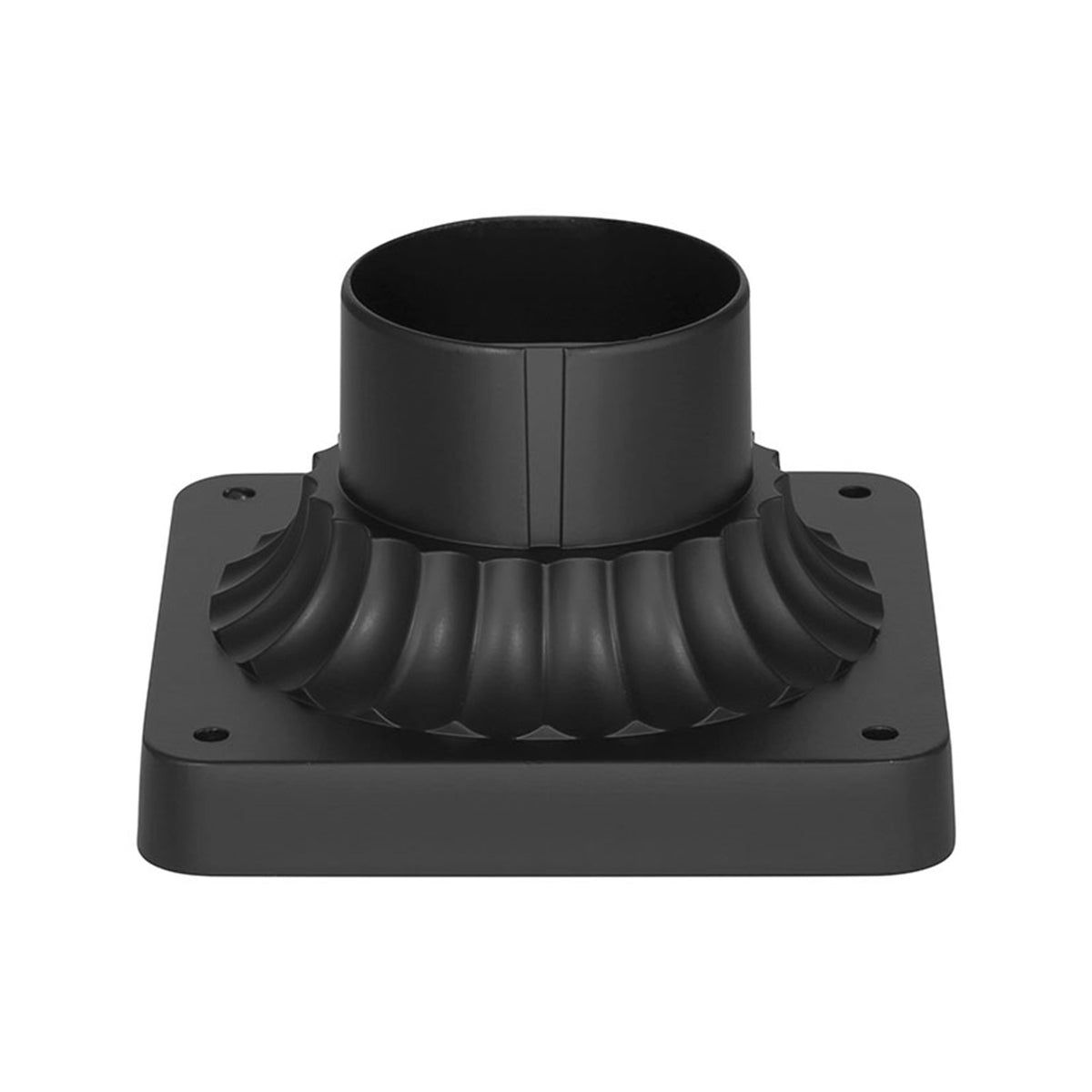 Millennium Lighting Pier Mount 5.75in Square Post Mount | Transitional Powder Coated Black Aluminum | Outdoor Column & Wall Base | Model 80010-PBK