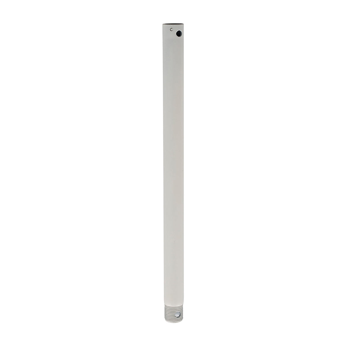 Millennium Lighting 24in Ceiling Fan Downrod | Traditional Matte White Steel | Bedroom & Living Room | 24 x 0.5 x 0.5 in | Model E24MWW