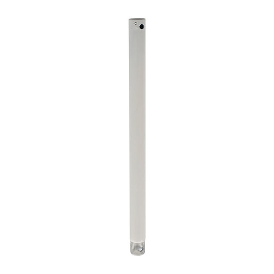 Millennium Lighting 24in Ceiling Fan Downrod | Traditional Matte White Steel | Bedroom & Living Room | 24 x 0.5 x 0.5 in | Model E24MWW