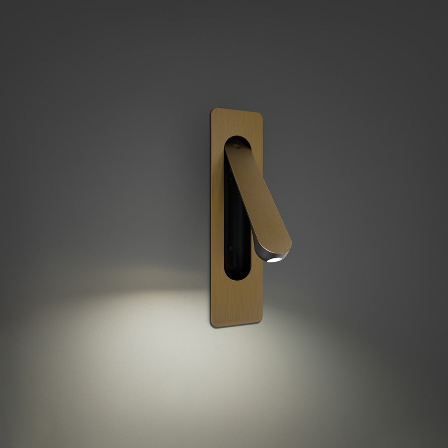Modern Forms Line Up 1Lt 10" LED Reading Light, Aged Brass