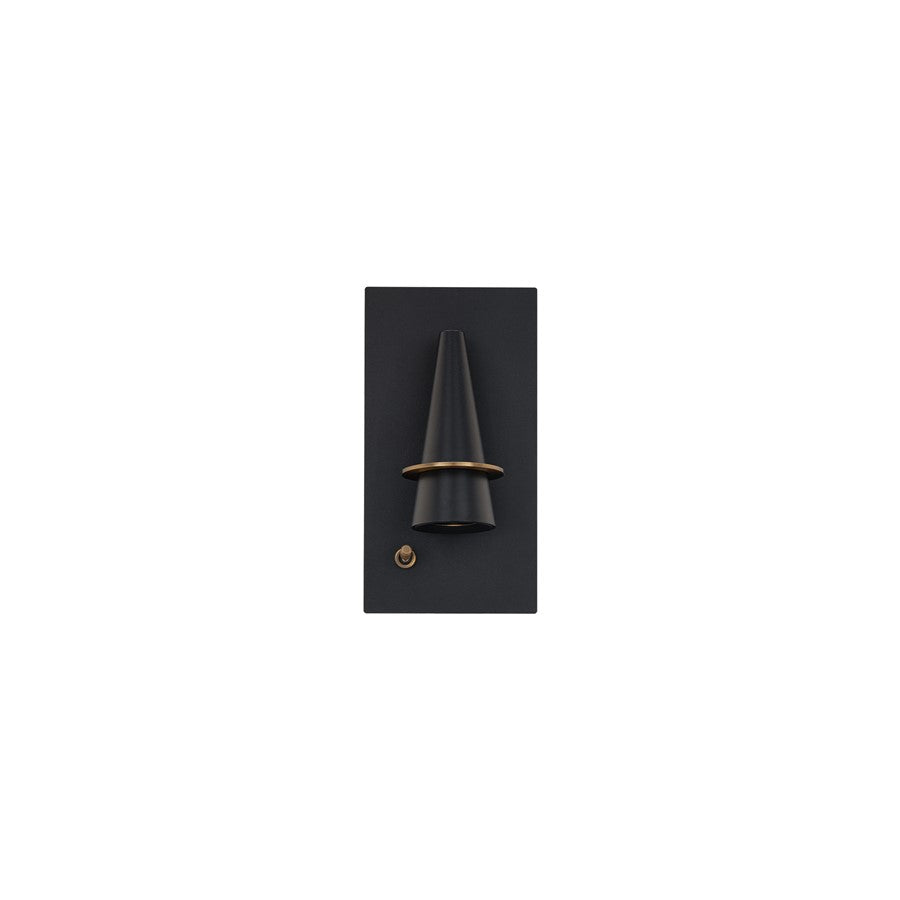 Modern Forms Wizard 10" LED Reading Light, Black Brass/Clear