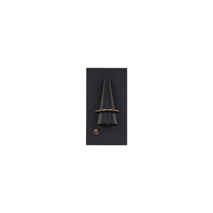 Modern Forms Wizard 10" LED Reading Light, Black Brass/Clear