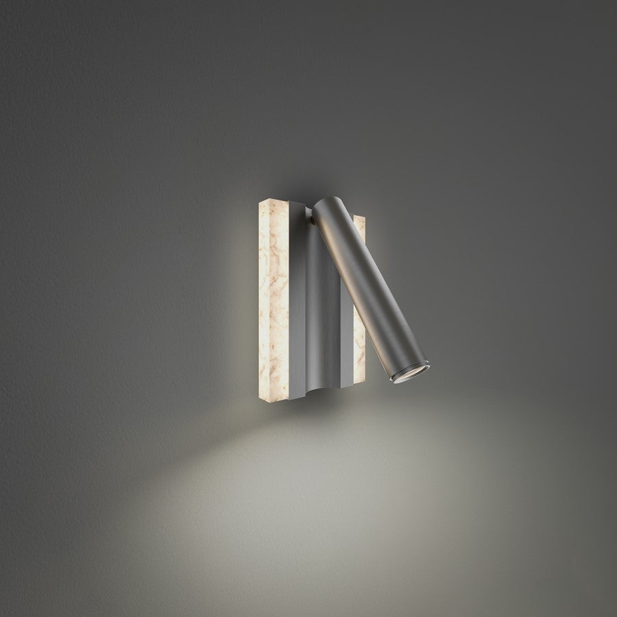 Modern Forms Ivery 9" LED Reading Light, Nickel/White/Alabaster