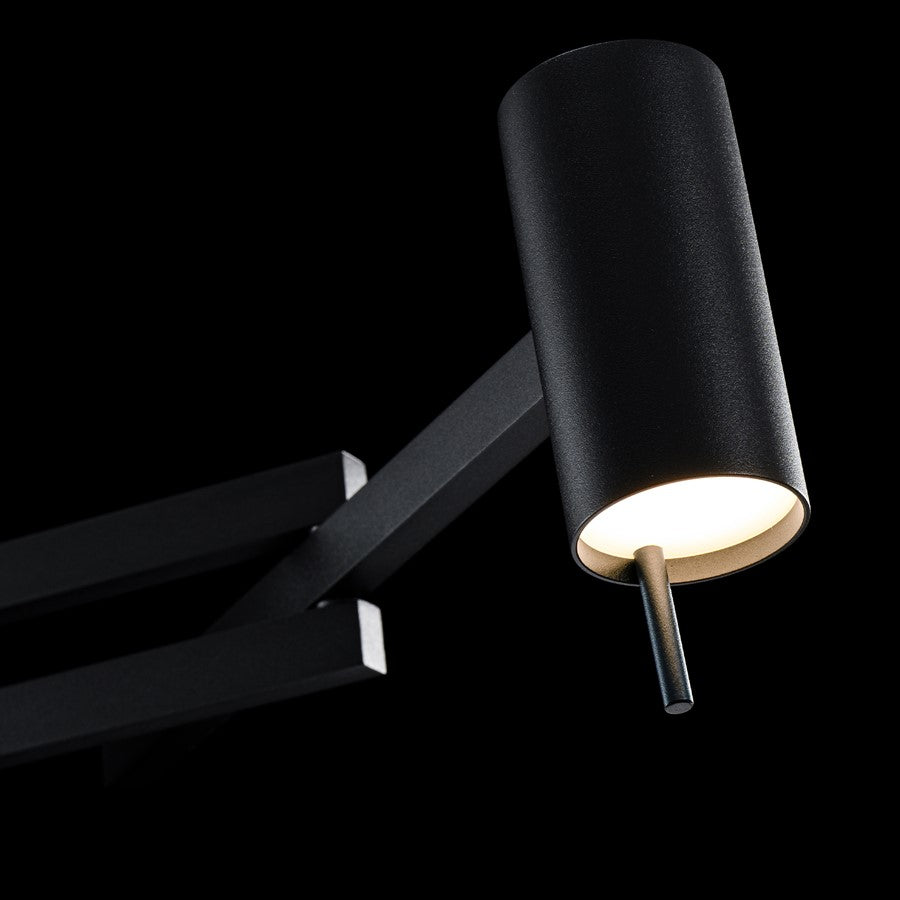 Modern Forms Gavel 1Lt 7" LED Swing Arm Light, Black/White