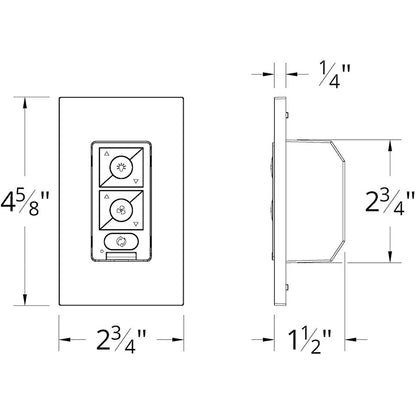Modern Forms Ceiling Fan Wall Control/Single Pole Wallplate, White