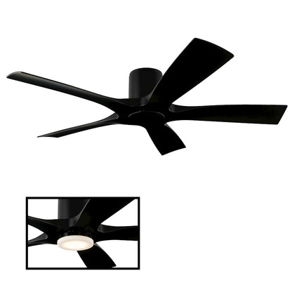 Modern Forms Aviator Flush Mount Ceiling Fan, Black