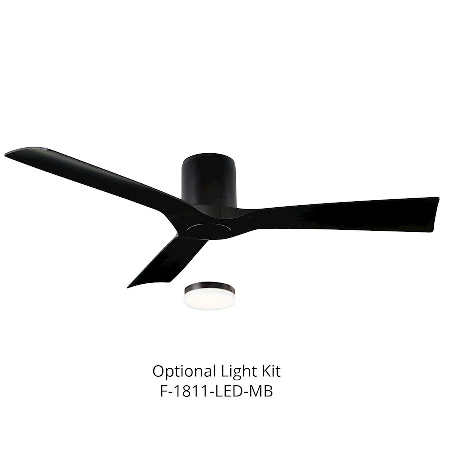 Modern Forms Aviator Flush Mount Ceiling Fan, Black