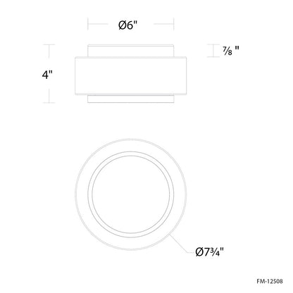 Modern Forms Preston 1Lt 8" LED Flush Mount/4000K, Brass/Opal