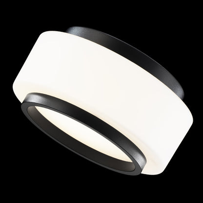 Modern Forms Preston 1Lt 8" LED Flush Mount/4000K, Black/Opal