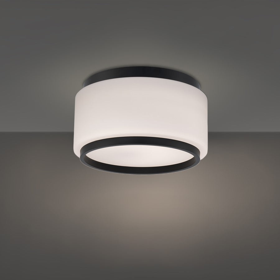 Modern Forms Preston 1Lt 16" LED Flush Mount/2700K, Black/Opal