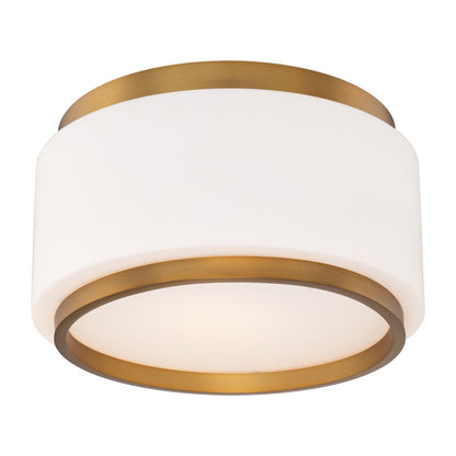 Modern Forms Preston 1Lt 16" LED Flush Mount/3500K, Brass/Opal - FM-12516-35-AB