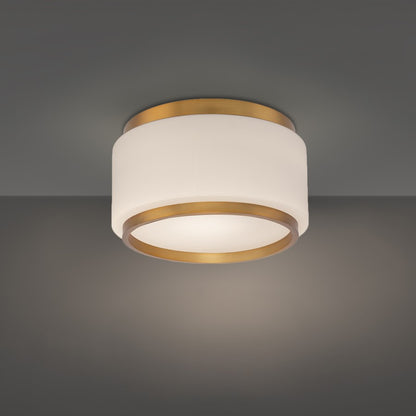 Modern Forms Preston 1Lt 16" LED Flush Mount/3500K, Brass/Opal