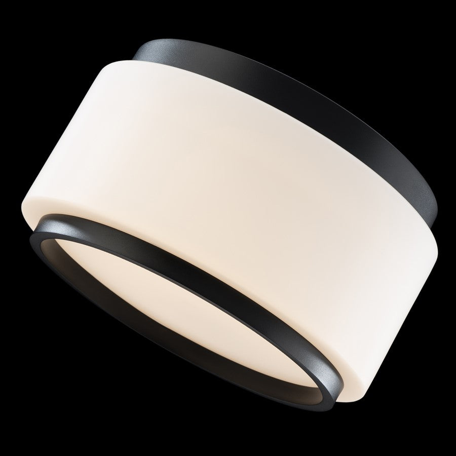 Modern Forms Preston 1Lt 16" LED Flush Mount, Black/Opal