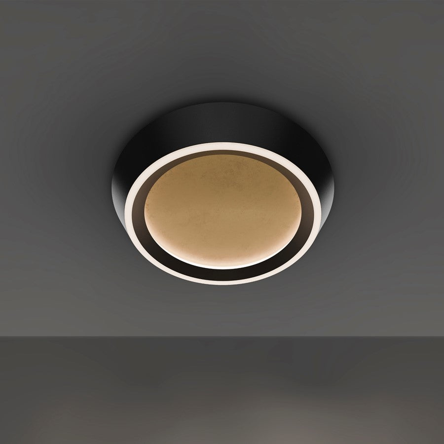 Modern Forms Tinzel 1Lt 18" LED Flush, Black Gold/White