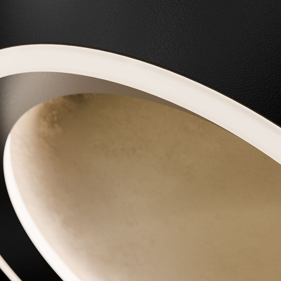 Modern Forms Tinzel 1Lt 18" LED Flush, Black Gold/White