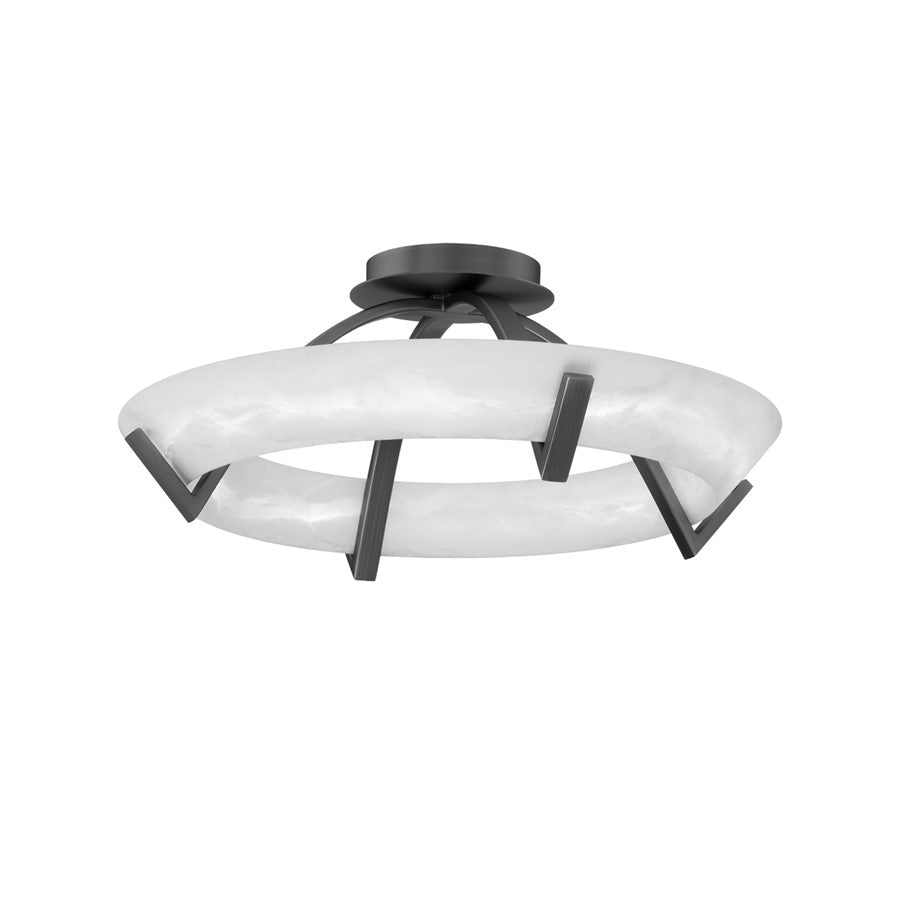 Modern Forms Copa 1Lt 19" LED Semi-Flush Mount, Antique Nickel - FM-54519-AN