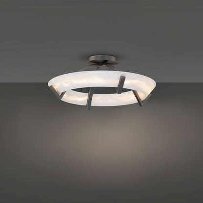 Modern Forms Copa 1Lt 19" LED Semi-Flush Mount, Antique Nickel