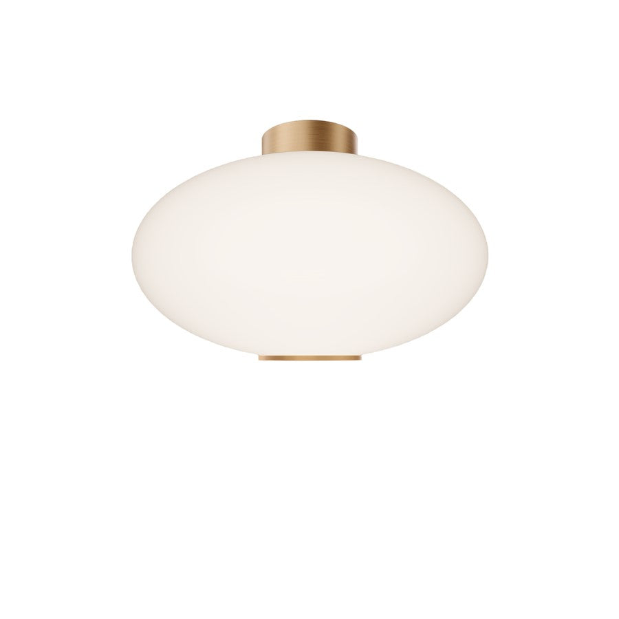 Modern Forms Illusion 1Lt 22" LED Flush Mount/2700K, Brass/Opal - FM-72322-27-AB