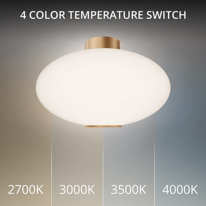 Modern Forms Illusion 1Lt 22" LED Flush Mount/2700K, Brass/Opal