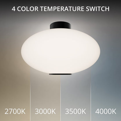 Modern Forms Illusion 1Lt 22" LED Flush Mount/2700K, Black/Opal