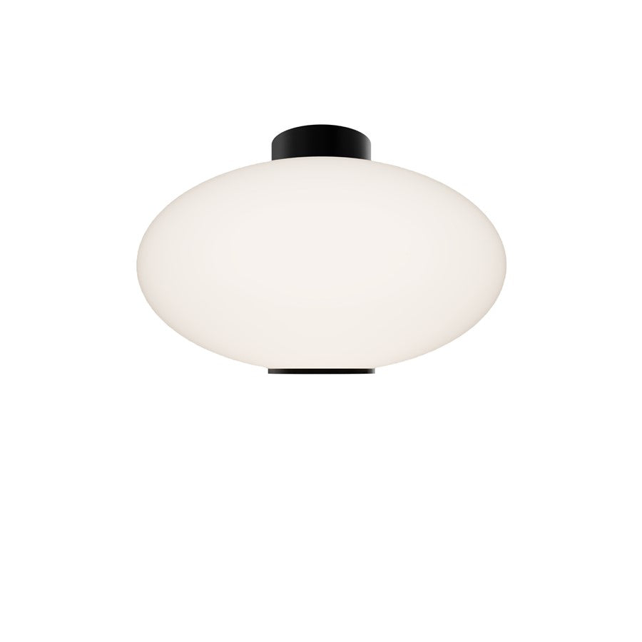 Modern Forms Illusion 1Lt 22" LED Flush Mount, Black/Opal - FM-72322-35-BK