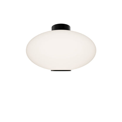 Modern Forms Illusion 1Lt 22" LED Flush Mount, Black/Opal - FM-72322-35-BK