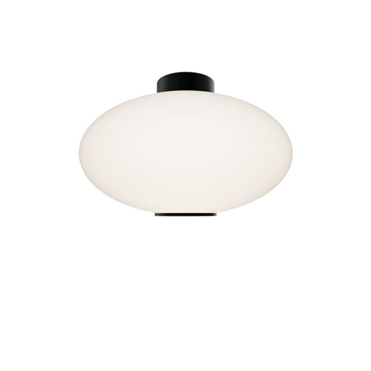 Modern Forms Illusion 1Lt 22" LED Flush Mount, Black/Opal - FM-72322-35-BK