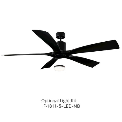 Modern Forms Aviator 5 Blade Ceiling Fan in Matte Black