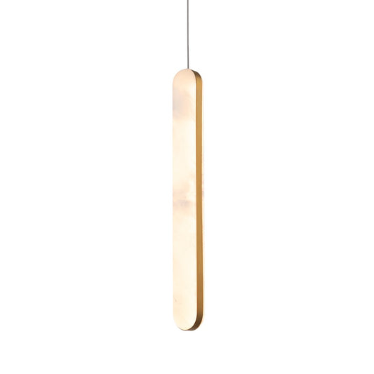 Modern Forms Cadiz 1Lt 18" LED Mini-Pendant, Aged Brass/Alabaster - PD-14518-AB