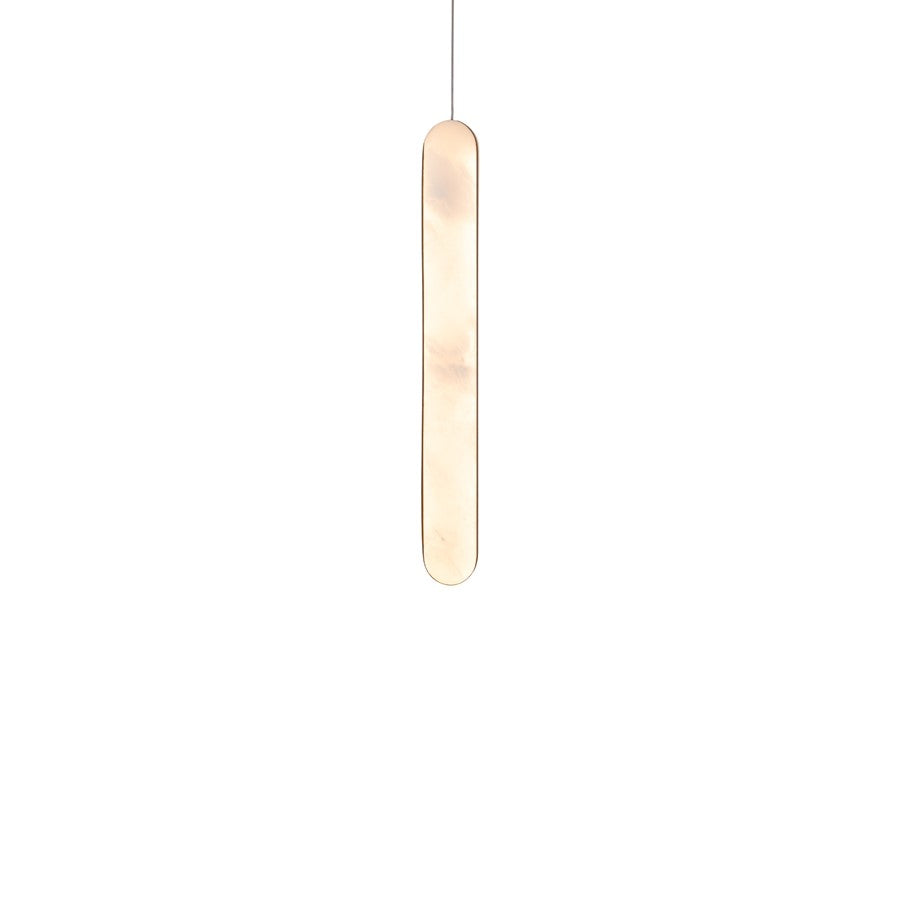 Modern Forms Cadiz 1Lt 18" LED Mini-Pendant, Aged Brass/Alabaster