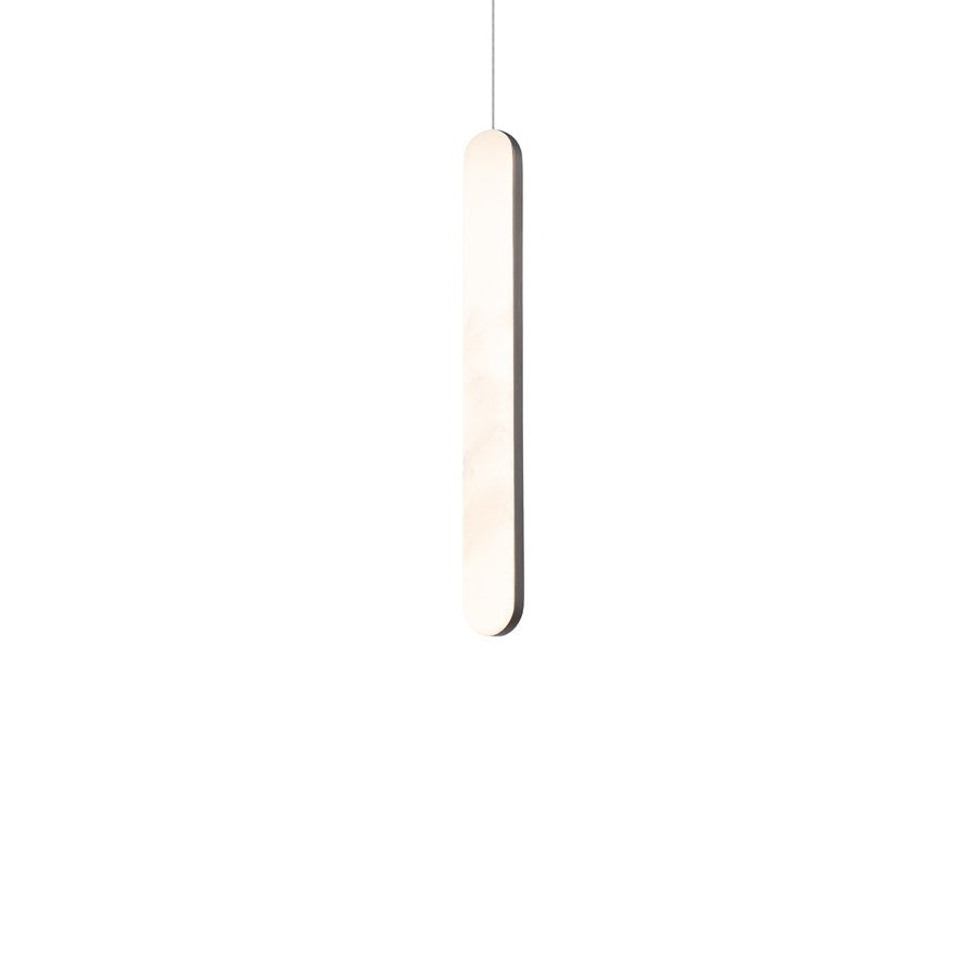 Modern Forms Cadiz 1Lt 18" LED Mini-Pendant, Nickel/Alabaster