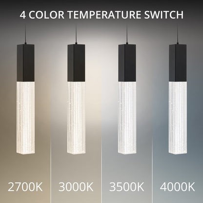 Modern Forms Cinema 1Lt 16" LED Mini-Pendant, 2700K, Black/Clear