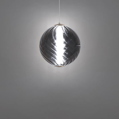 Modern Forms Swirly 11" LED Mini-Pendant, 3000K, Nickel/Smoked/White