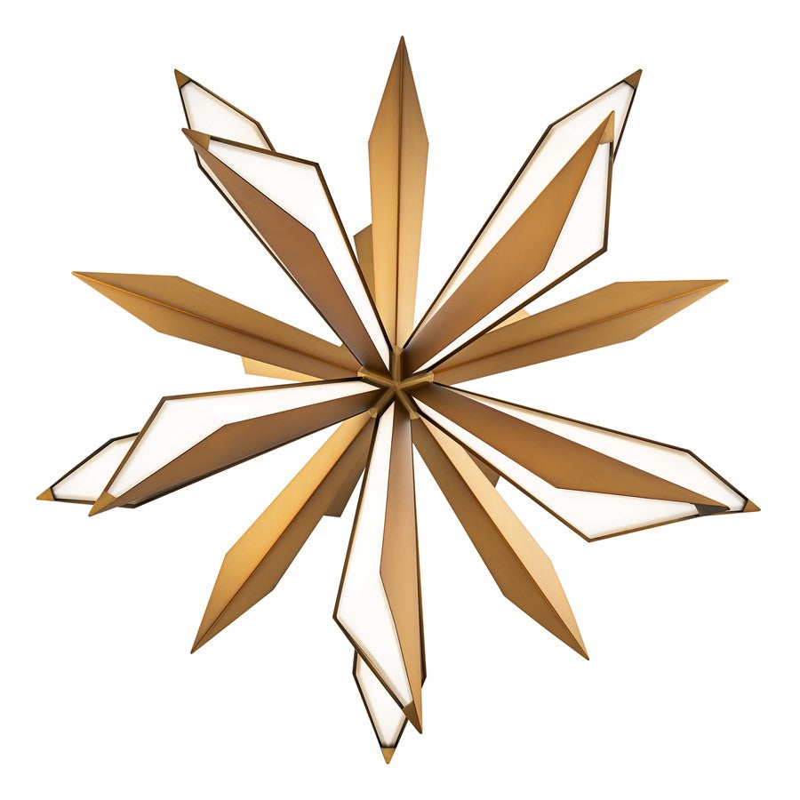 Modern Forms Siren 20Lt 40" LED Pendant, Aged Brass/White
