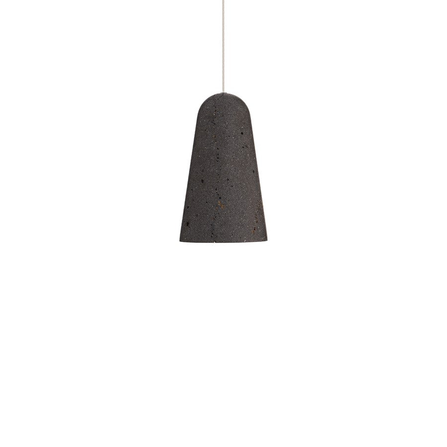 Modern Forms Pompeii 6" LED Mini-Pendant, 3500K, Bassalt/Black