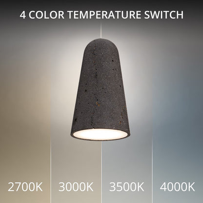 Modern Forms Pompeii 6" LED Mini-Pendant, 3500K, Bassalt/Black