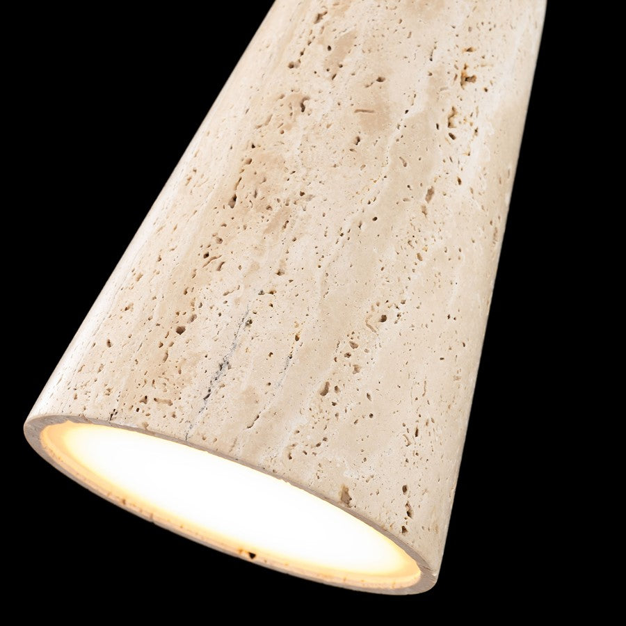 Modern Forms Pompeii 6" LED Mini-Pendant, Beige/Brass/Beige