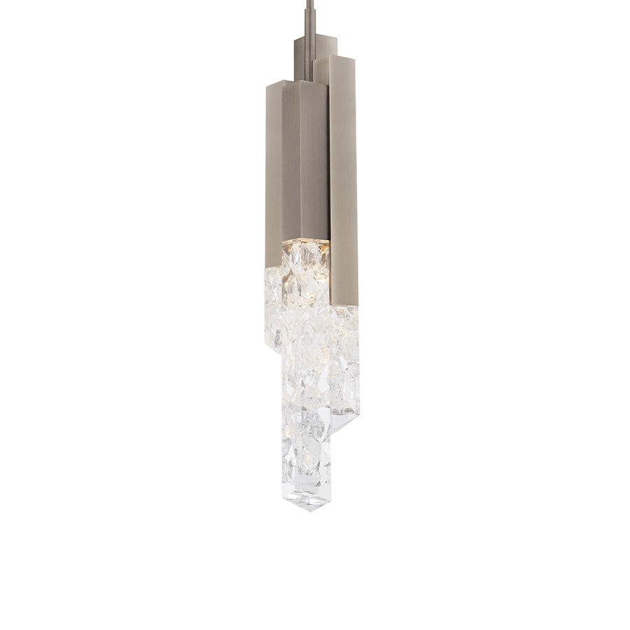 Modern Forms Montage 4Lt 32" LED Mini-Pendant, BNK/Clear - PD-54432-BN