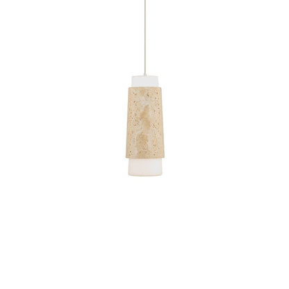 Modern Forms Chauncey 5" LED Mini-Pendant, 2700K, Beige/Brass/Opal