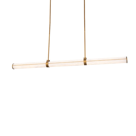 Modern Forms Clique 1Lt 48" LED Linear Pendant, Brass/Alabaster - PD-56448-AB
