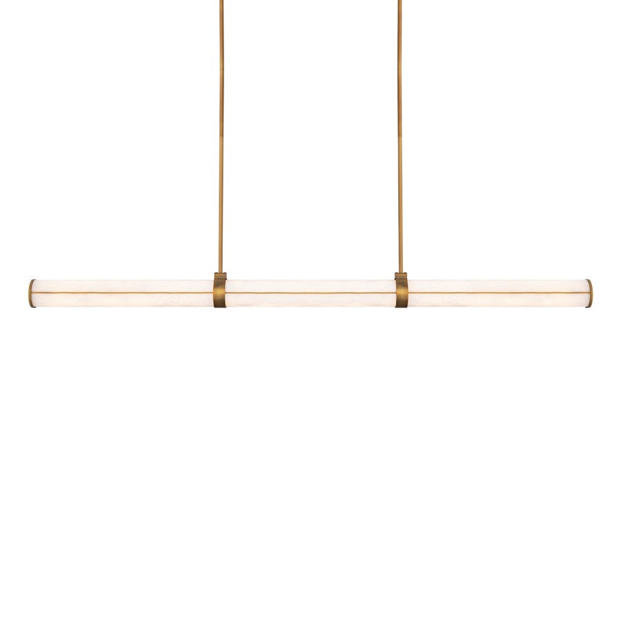 Modern Forms Clique 1Lt 48" LED Linear Pendant, Brass/Alabaster